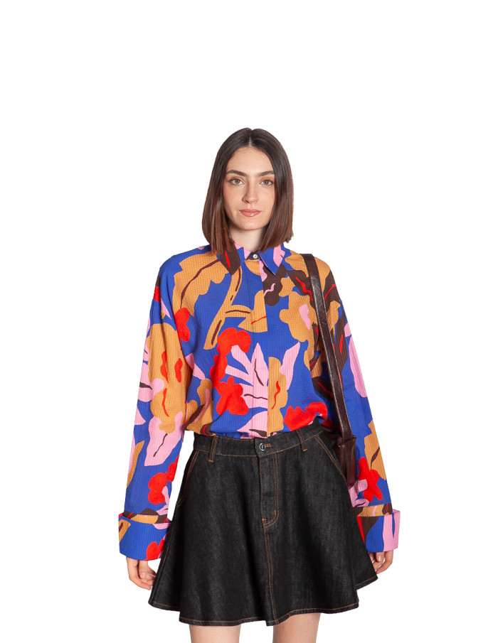 camisa oversize estampado flores grandes osan frnch sommes demode zaragoza