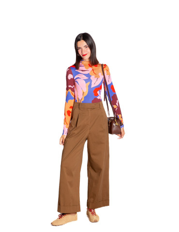 pantalon pinzas color marron glace norfolk frnch sommes demode zaragoza