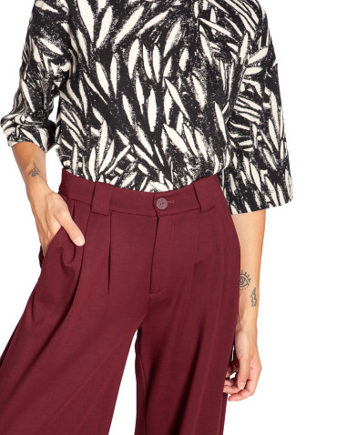pantalon amplio modal color granate nia skfk sommes demode zaragoza 2