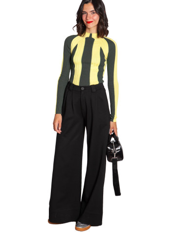 pantalon amplio modal color negro nia skfk sommes demode zaragoza