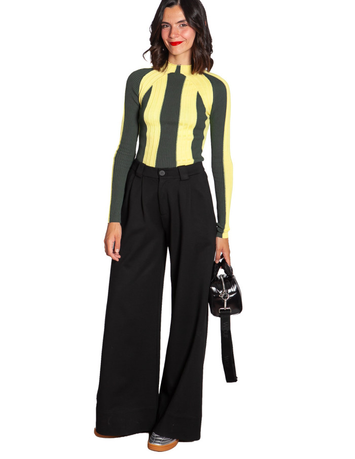 pantalon amplio modal color negro nia skfk sommes demode zaragoza