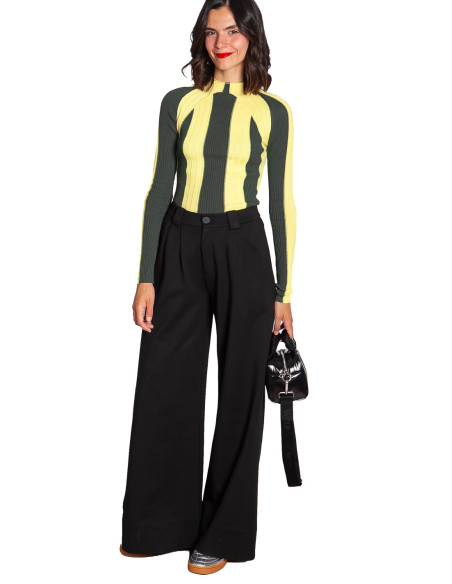 pantalon amplio modal color negro nia skfk sommes demode zaragoza