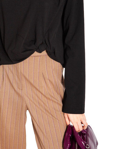 top manga larga detalle nudo negro damyang frnch sommes demode zaragoza 2