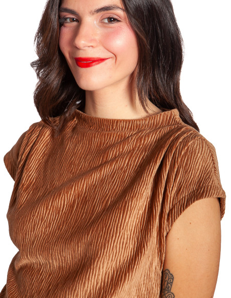 top textura aterciopelada color ocre aloane ange sommes demode zaragoza