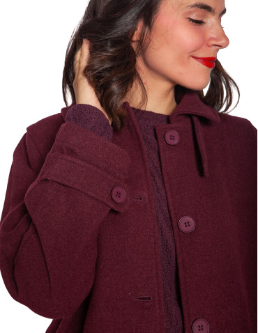 Abrigo midi lana color burdeos Wild Pony Sommes Demode Zaragoza 2