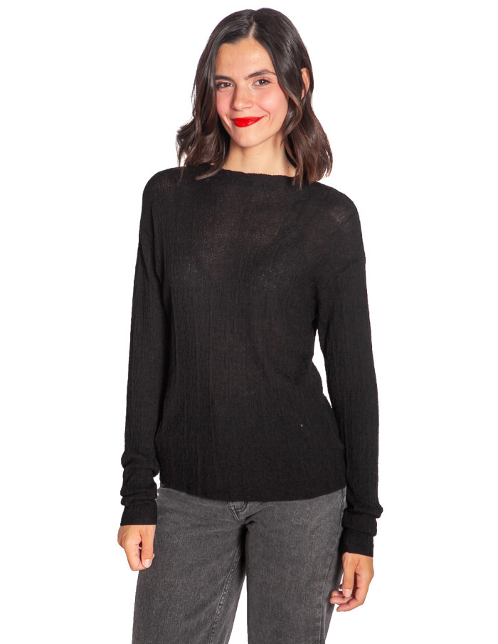 Top lyocell con textura color negro Wild Pony Sommes Demode Zaragoza