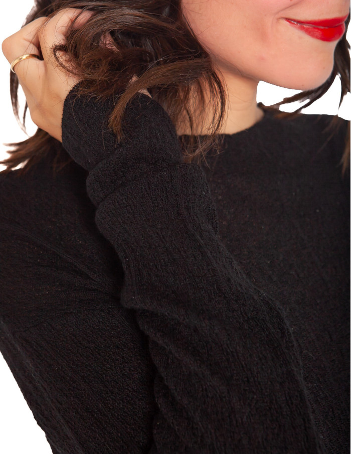 Top lyocell con textura color negro Wild Pony Sommes Demode Zaragoza