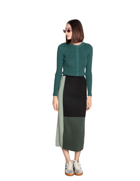 falda midi punto bloques de color loiate skfk sommes demode zaragoza