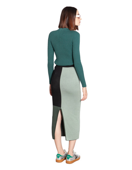 falda midi punto bloques de color loiate skfk sommes demode zaragoza