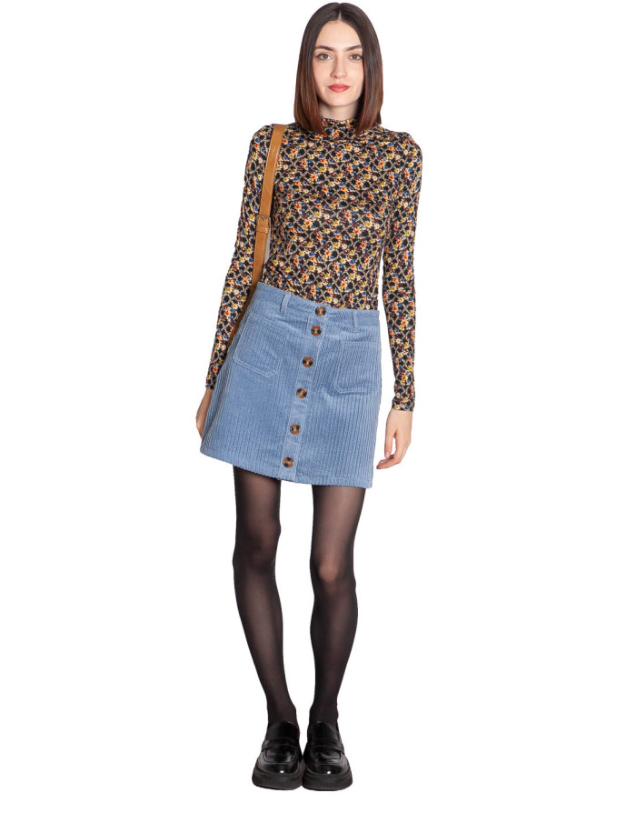 Comprar Falda corta pana azul claro Garbo King Louie en Sommes Demode