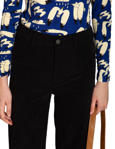 Pantalón recto pana color negro Compañía Fantástica en Sommes Demode 2