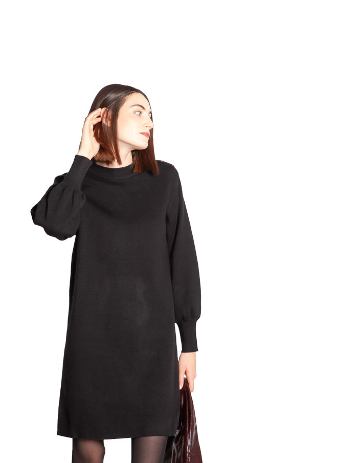 Comprar Vestido corto de punto negro Frida de Artlove en Sommes Demode