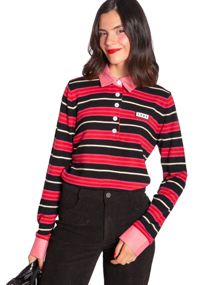 Comprar Jersey polo rayas rosas 1985 Nona de An'ge en Sommes Demode