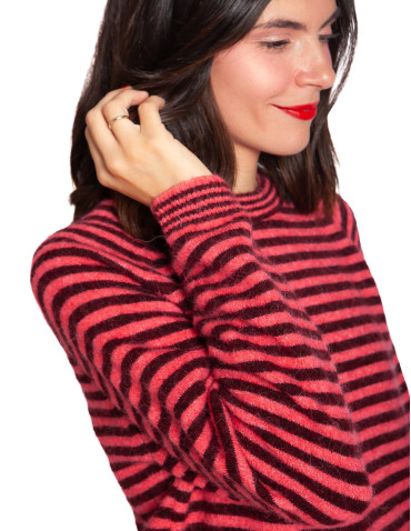 Comprar Jersey rayas coral y burdeos Parfum de CKS en Sommes Demode 2