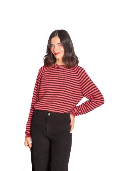 Comprar Jersey rayas coral y burdeos Parfum de CKS en Sommes Demode