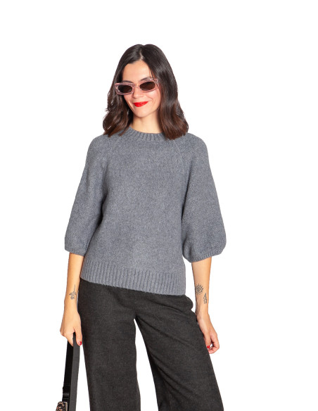 JERSEY MANGA CORTA COLOR GRIS YAYA SOMMES DEMODE ZARAGOZA