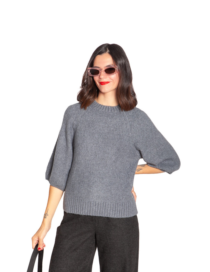 JERSEY MANGA CORTA COLOR GRIS YAYA SOMMES DEMODE ZARAGOZA