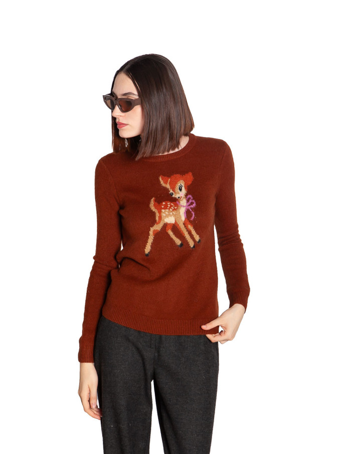 JERSEY MARRON ESTAMPADO BAMBI KIA SUGARHILL SOMMES DEMODE ZARAGOZA