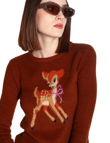 JERSEY MARRON ESTAMPADO BAMBI KIA SUGARHILL SOMMES DEMODE ZARAGOZA 2