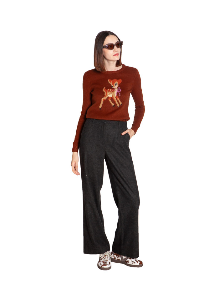 JERSEY MARRON ESTAMPADO BAMBI KIA SUGARHILL SOMMES DEMODE ZARAGOZA