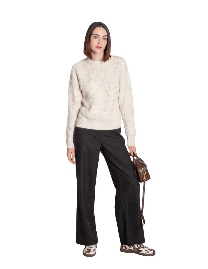 PANTALON RECTO DE LANA COLOR GRIS DANIELA BYOUNG SOMMES DEMODE ZARAGOZA