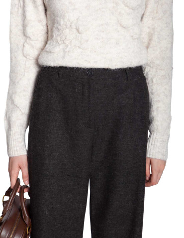PANTALON RECTO DE LANA COLOR GRIS DANIELA BYOUNG SOMMES DEMODE ZARAGOZA 2