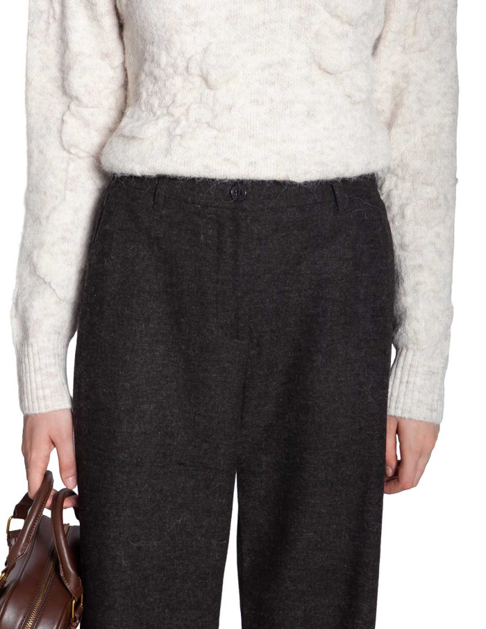 PANTALON RECTO DE LANA COLOR GRIS DANIELA BYOUNG SOMMES DEMODE ZARAGOZA