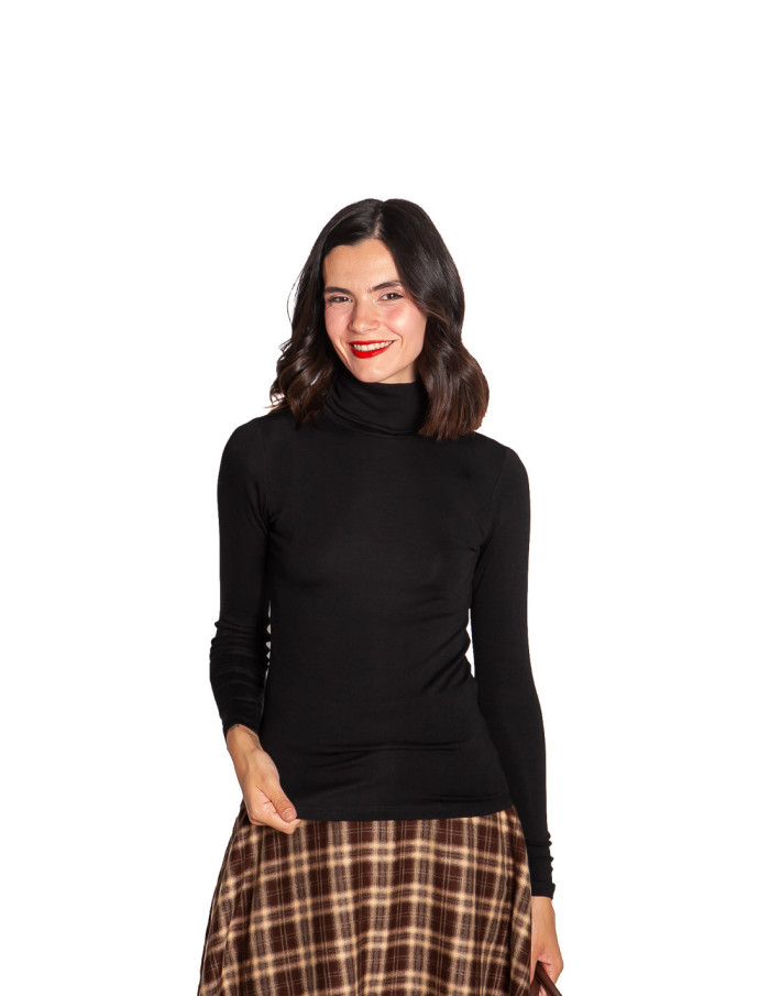 TOP CUELLO ALTO COLOR NEGRO ELIZA ARTLOVE SOMMES DEMODE ZARAGOZA
