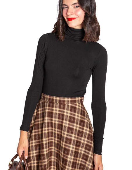 TOP CUELLO ALTO COLOR NEGRO ELIZA ARTLOVE SOMMES DEMODE ZARAGOZA