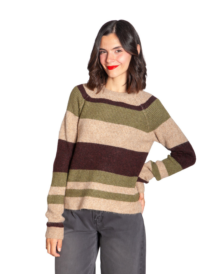 JERSEY RAYAS COLOR BEIGE, VERDE Y MARRON OTAJA BYOUNG SOMMES DEMODE ZARAGOZA