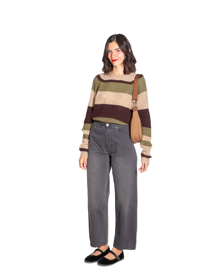 JERSEY RAYAS COLOR BEIGE, VERDE Y MARRON OTAJA BYOUNG SOMMES DEMODE ZARAGOZA