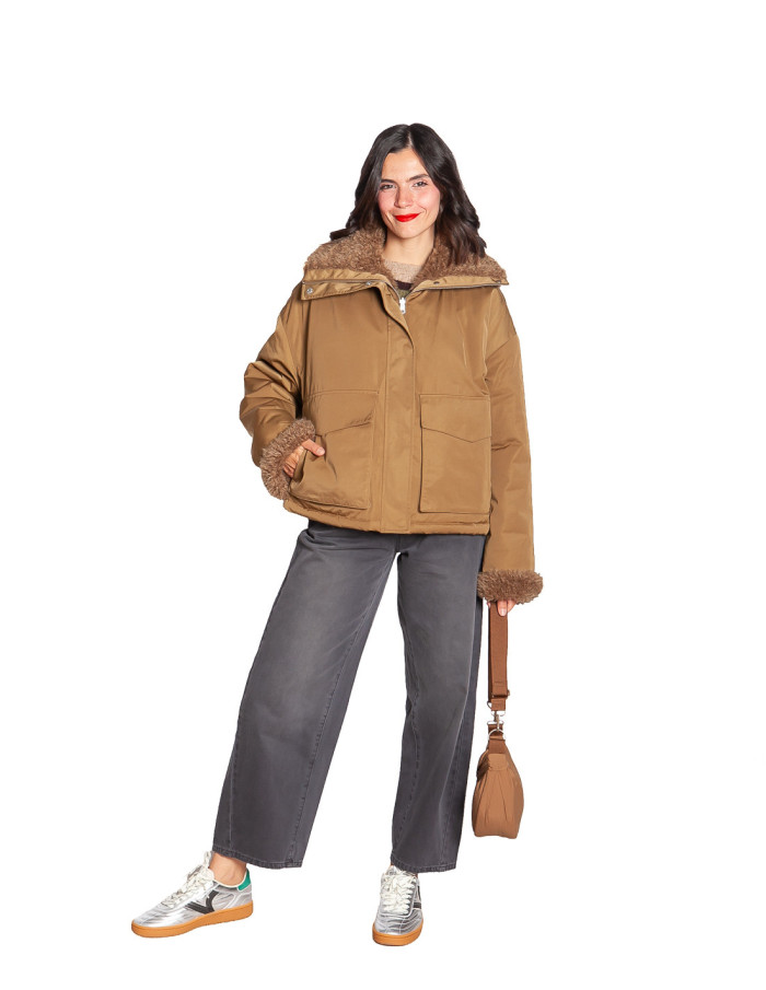 ABRIGO TIPO PARKA REVERSIBLE COLOR CAQUI CATCH CKS SOMMES DEMODE ZARAGOZA