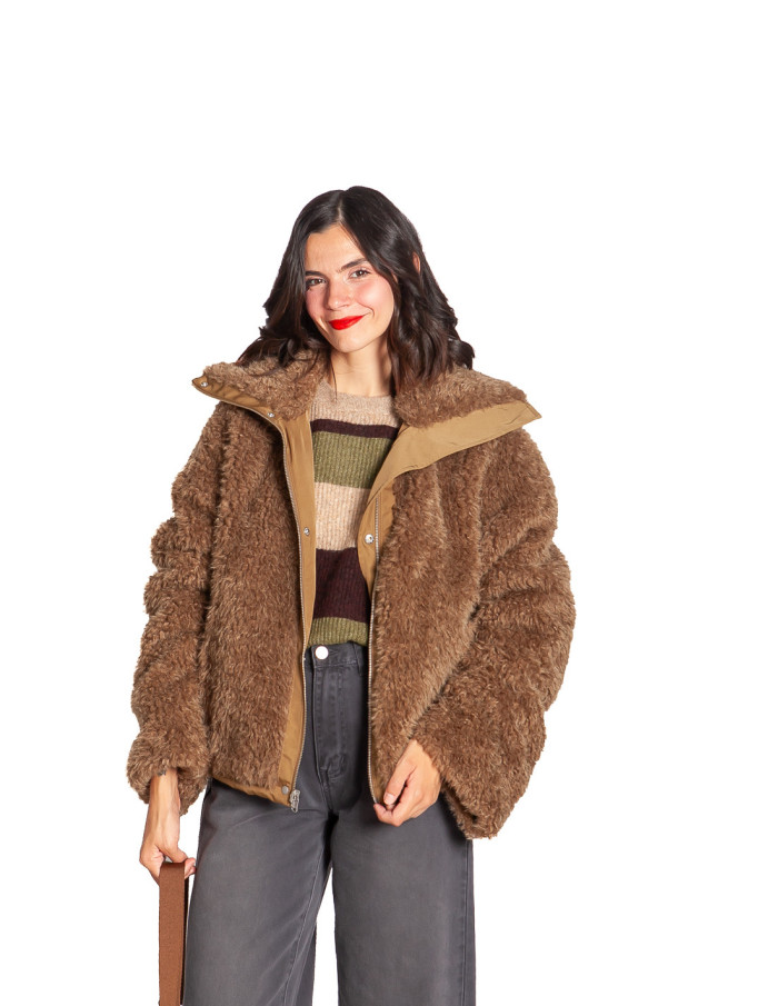 ABRIGO TIPO PARKA REVERSIBLE COLOR CAQUI CATCH CKS SOMMES DEMODE ZARAGOZA