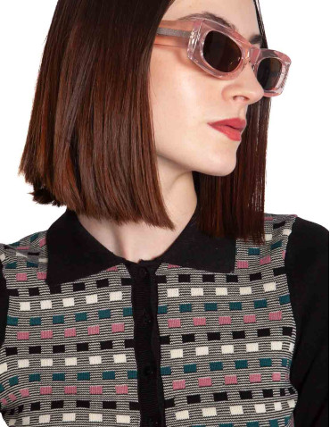 CARDIGAN NEGRO CUADRITOS DE COLORES SOFIE KING LOUIE SOMMES DEMODE ZARAGOZA 2